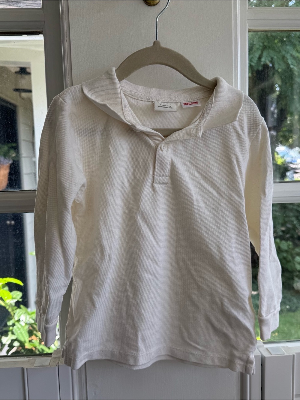 Zara Cream Long-Sleeve Polo Top for Kids 3T